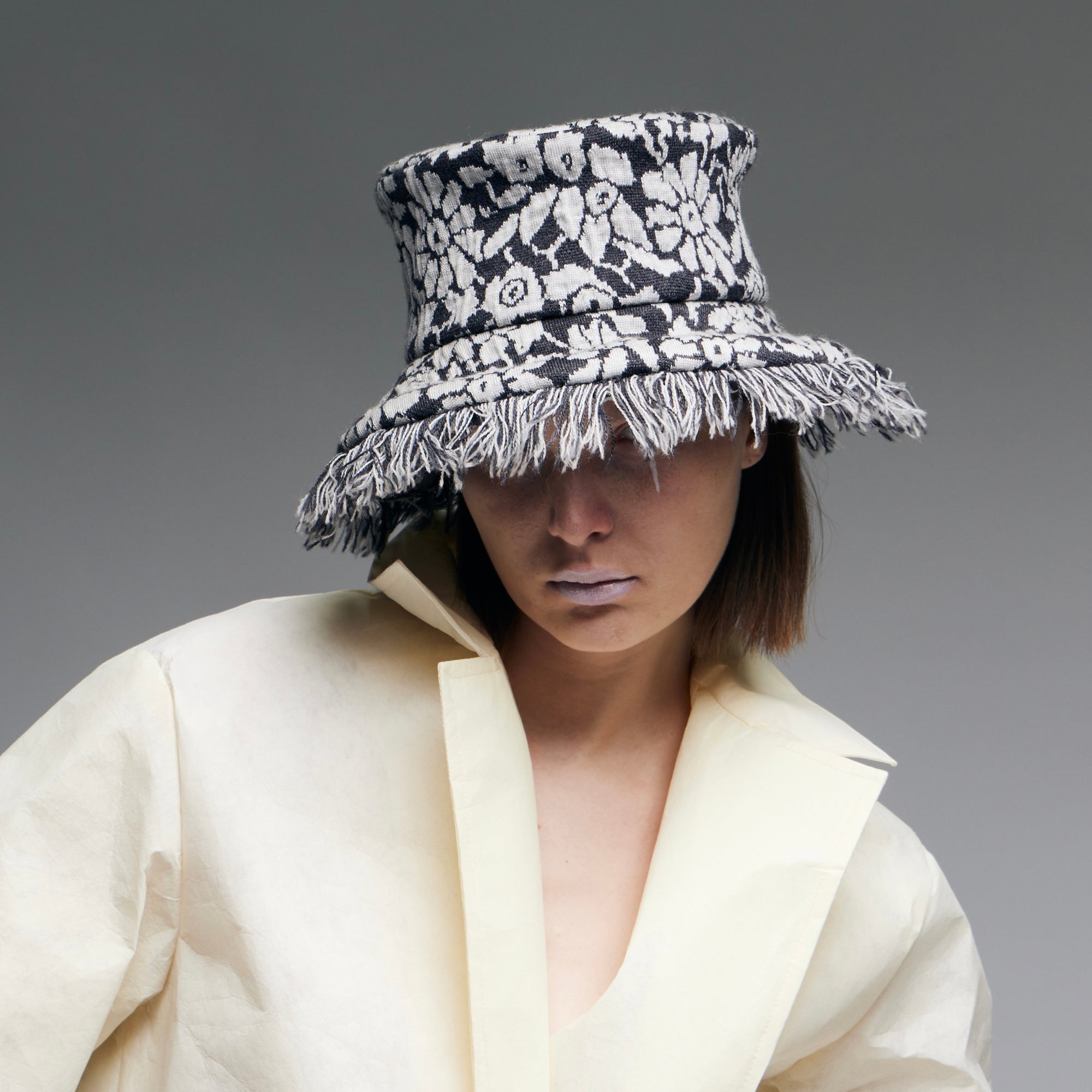 Bucket Hat aus Merinowolle und Baumwolle