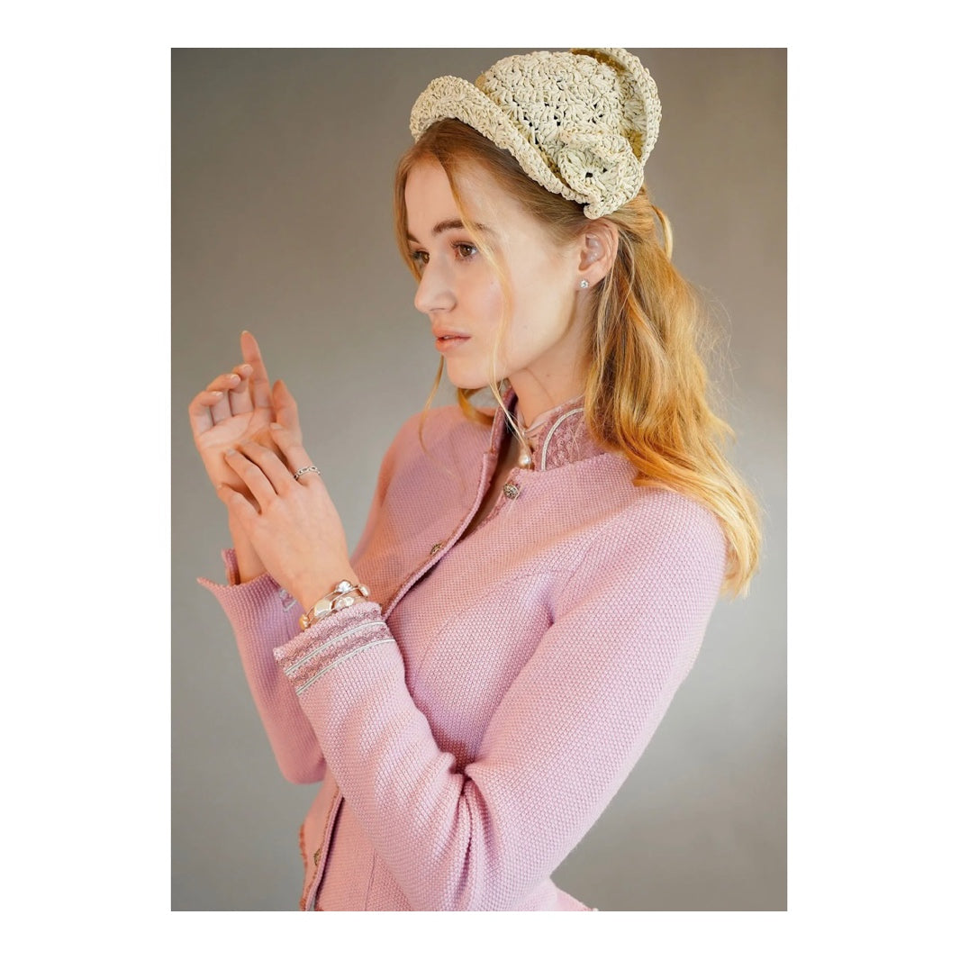 Fascinator aus Viskosebast in Beige – Ansicht 3
