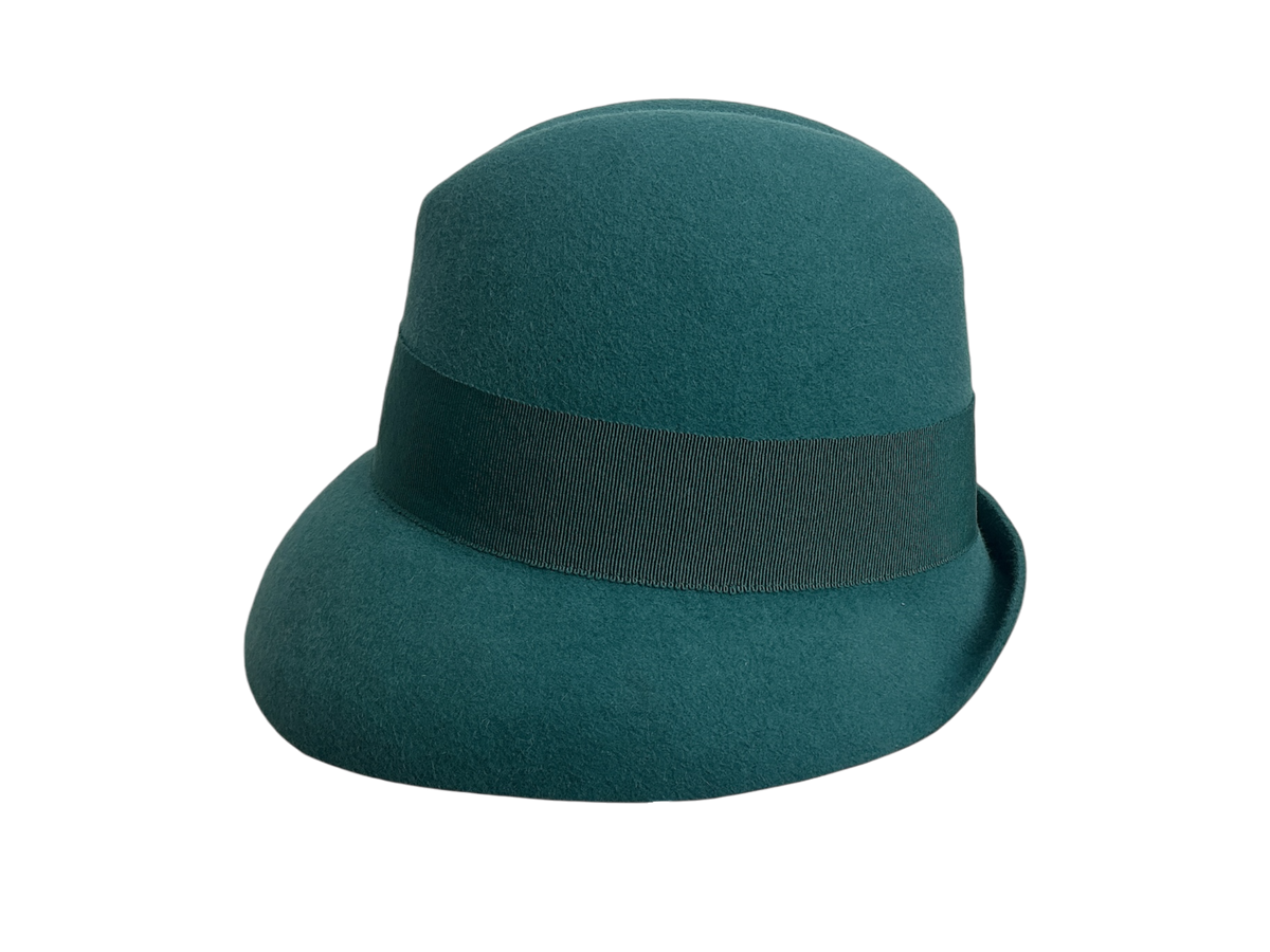 Fedora aus 100 % Haarfilz in Petrol