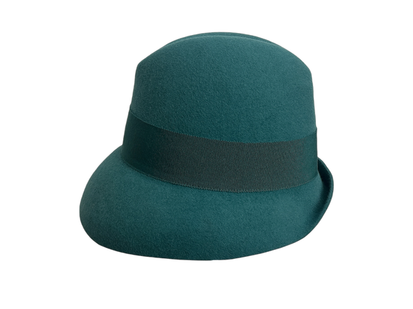 Fedora aus 100 % Haarfilz in Petrol