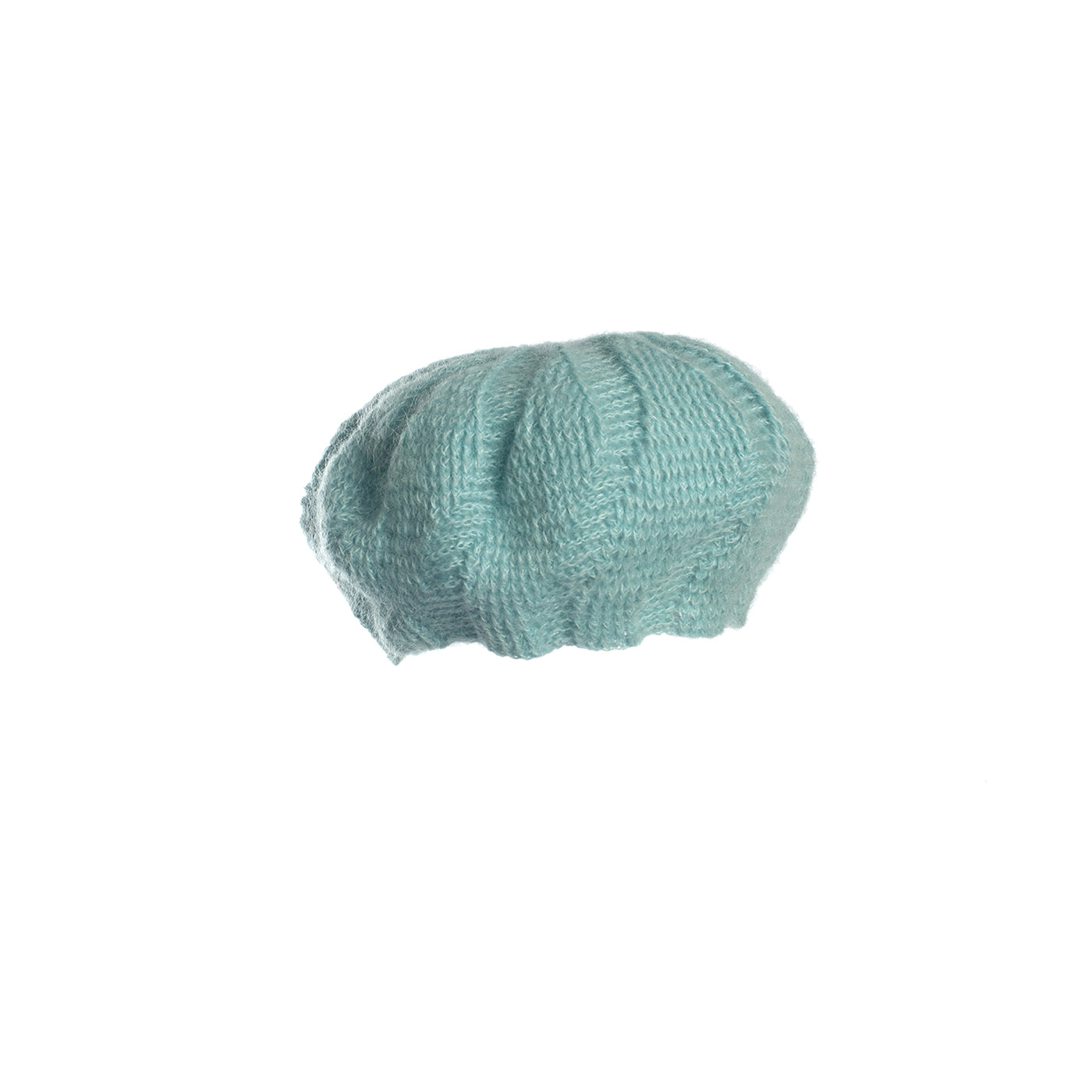 Mütze aus Mohair in Türkis