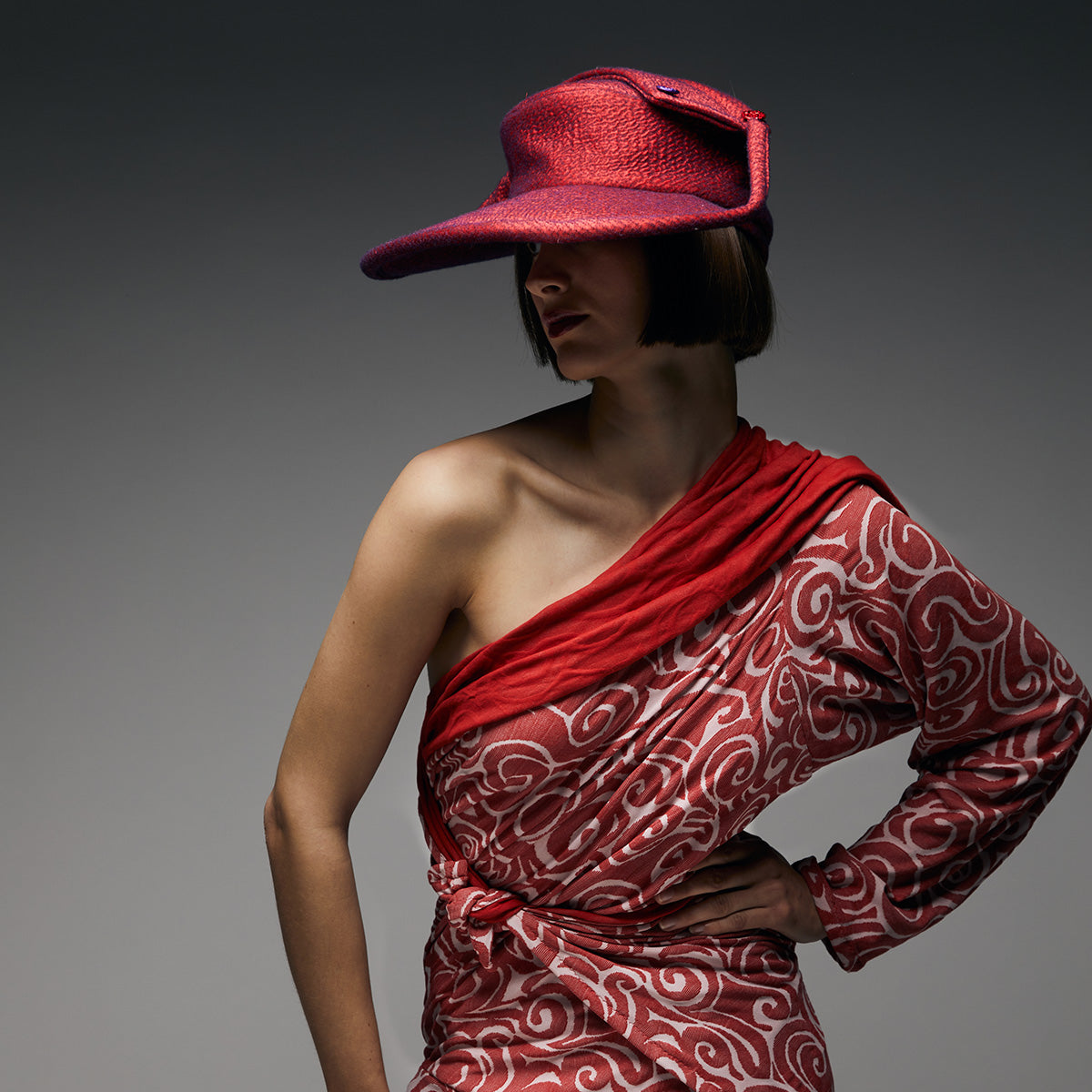 Bucket Hat in Rot – Ansicht 3