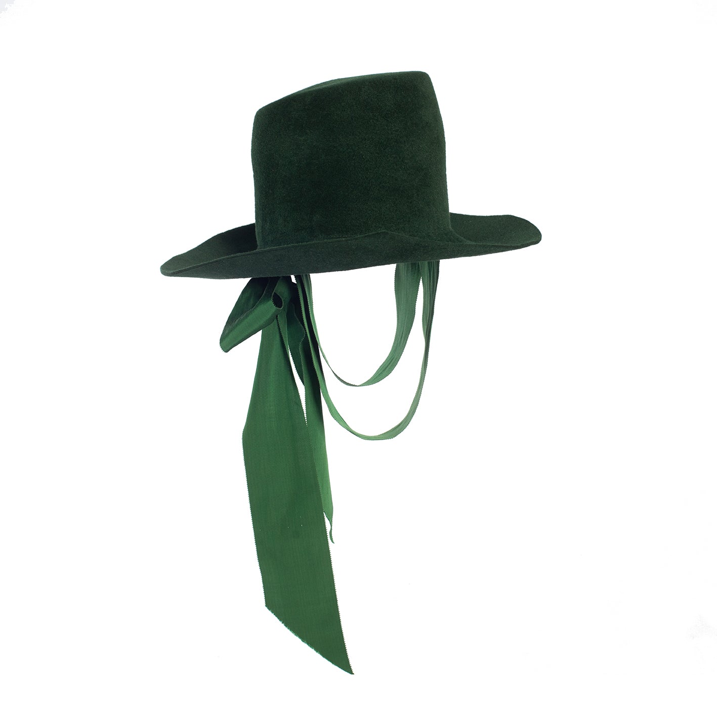Fedora aus Haarfilz in Dunkelgrün – Ansicht 2