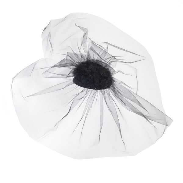Fascinator mit Schleier in Schwarz – Ansicht 2