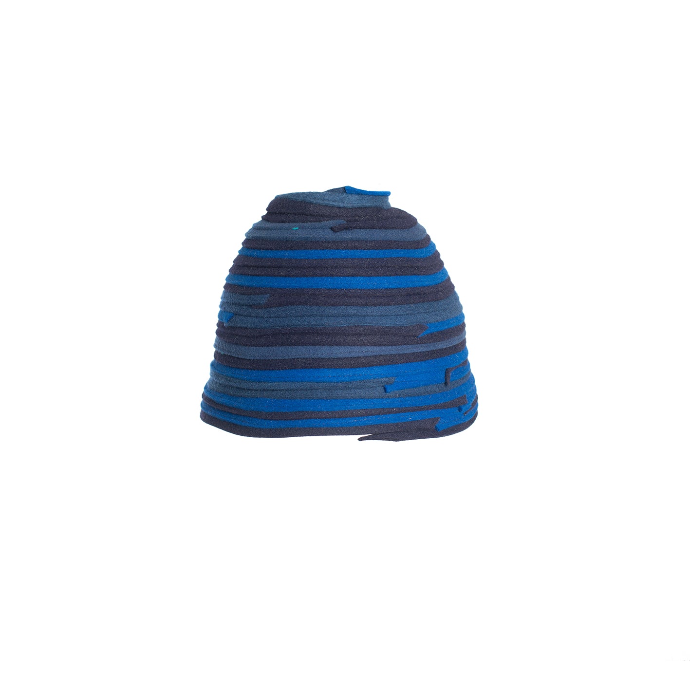 Pillbox aus Haarfilz in Blau