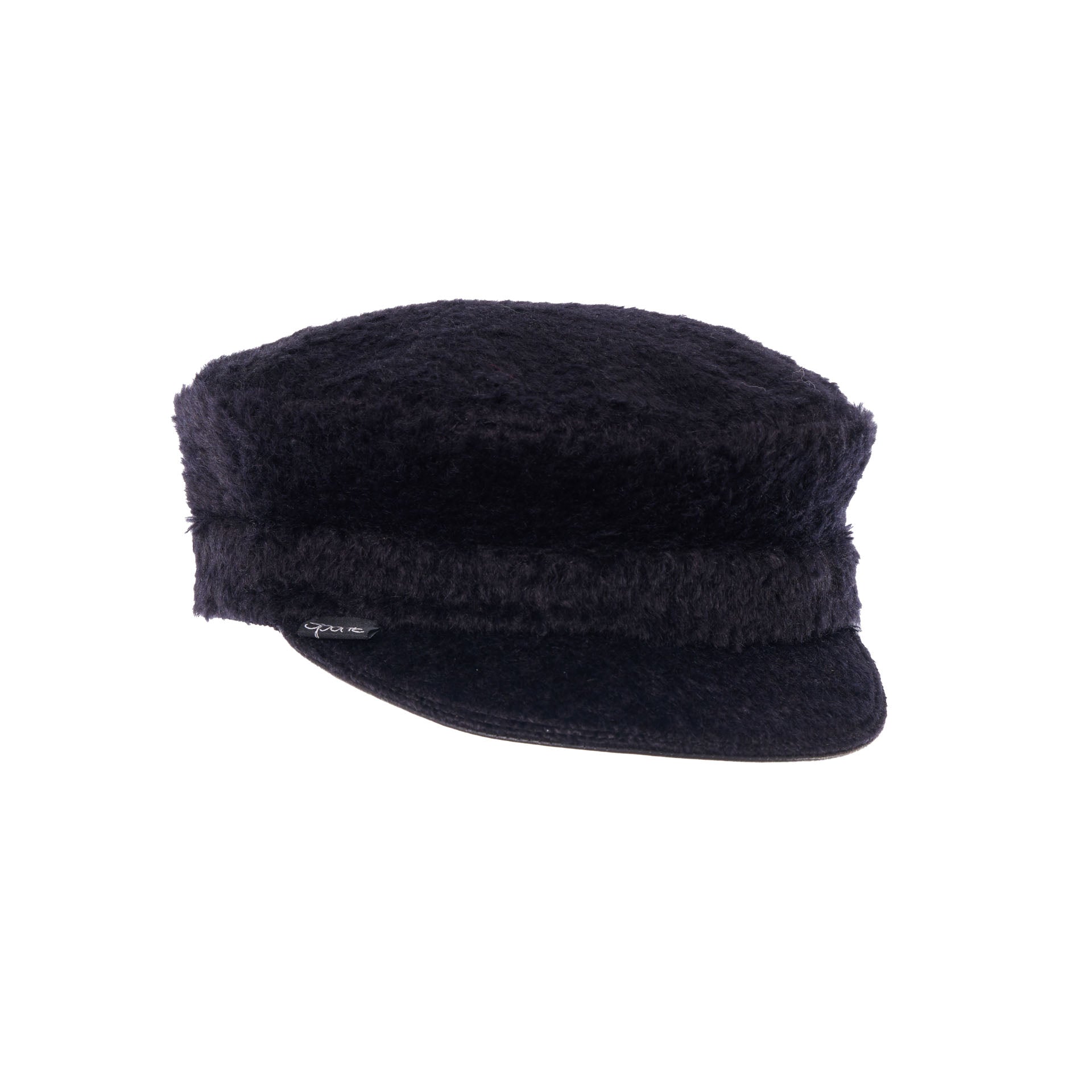 Kappe aus Kaschmir mit Mohair in Schwarz