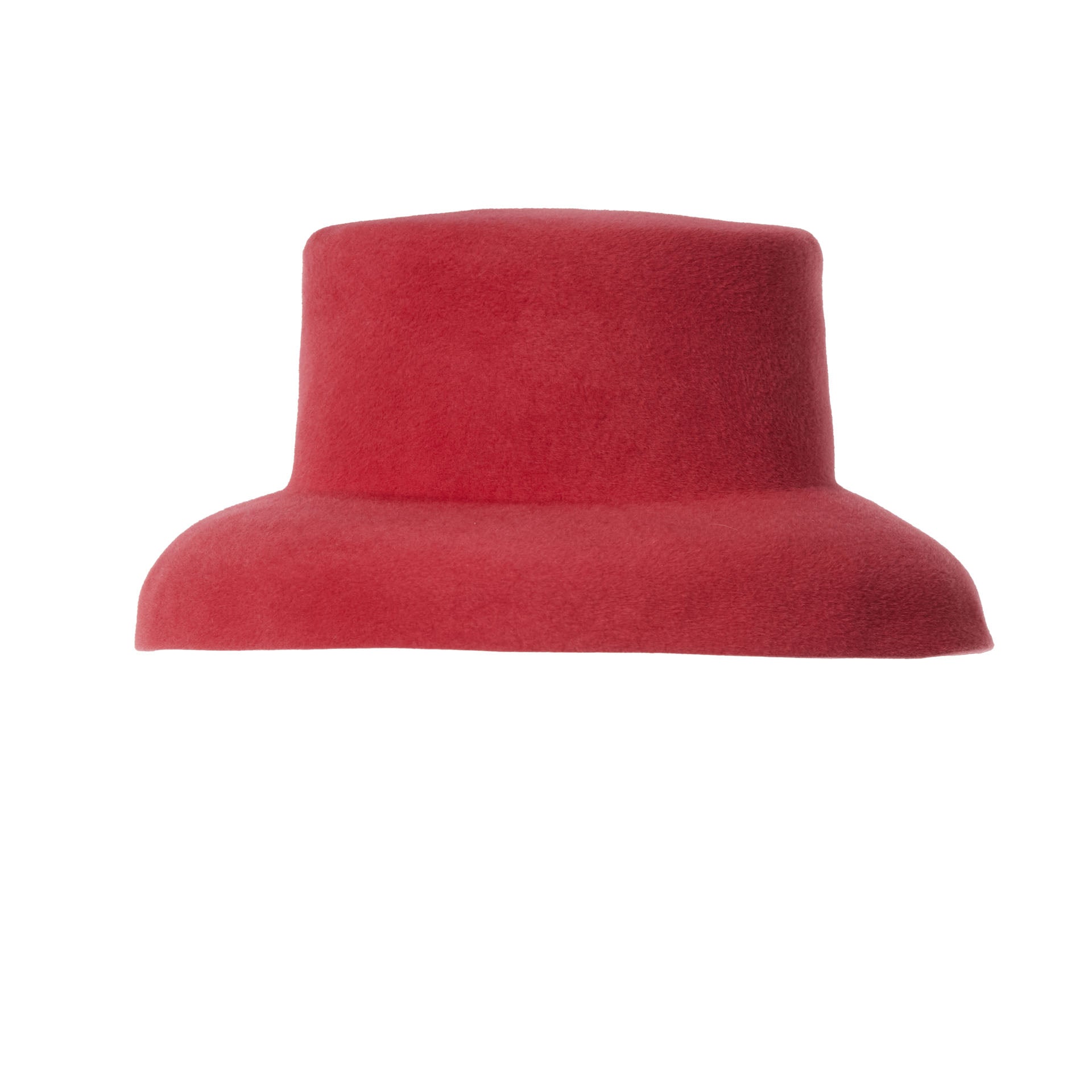 Cloche aus Haarfilz in Pfirsich