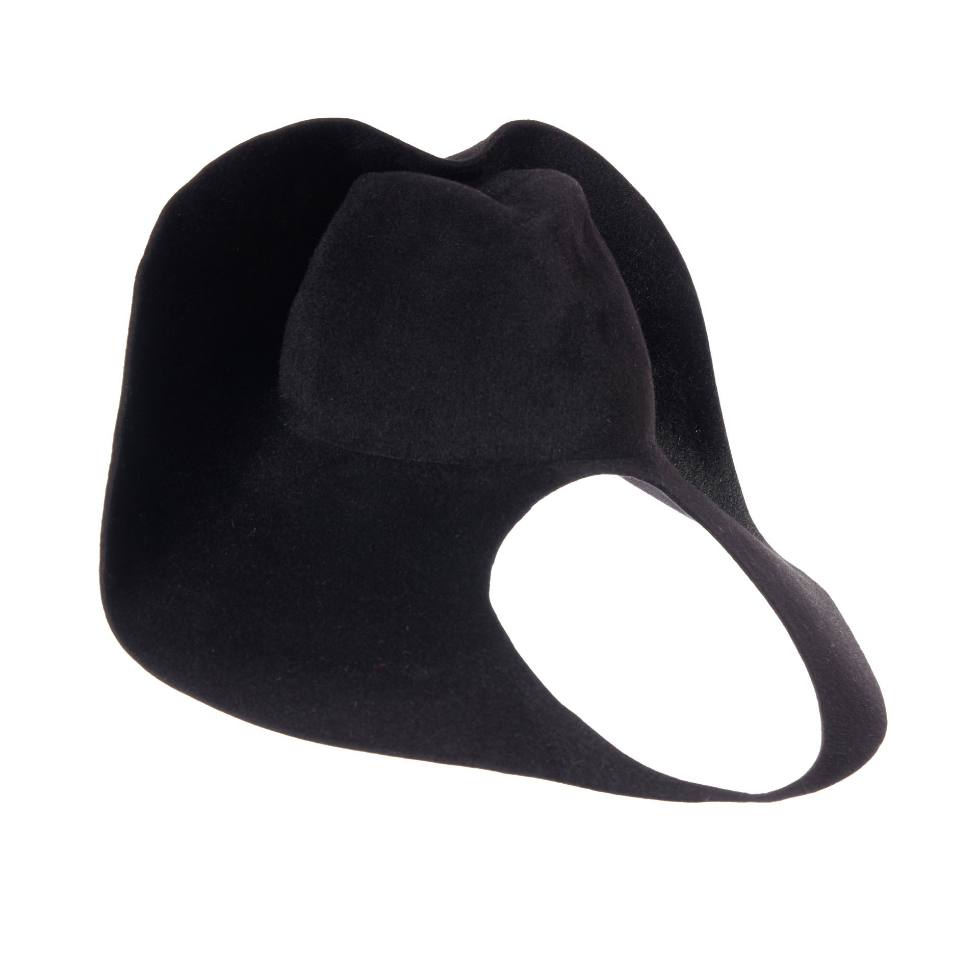 Hutcouture aus Haarfilz in Schwarz