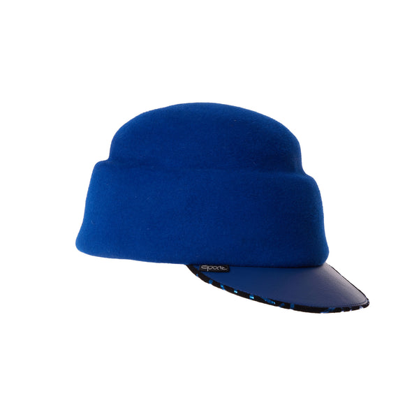 Kappe aus Haarfilz in Blau