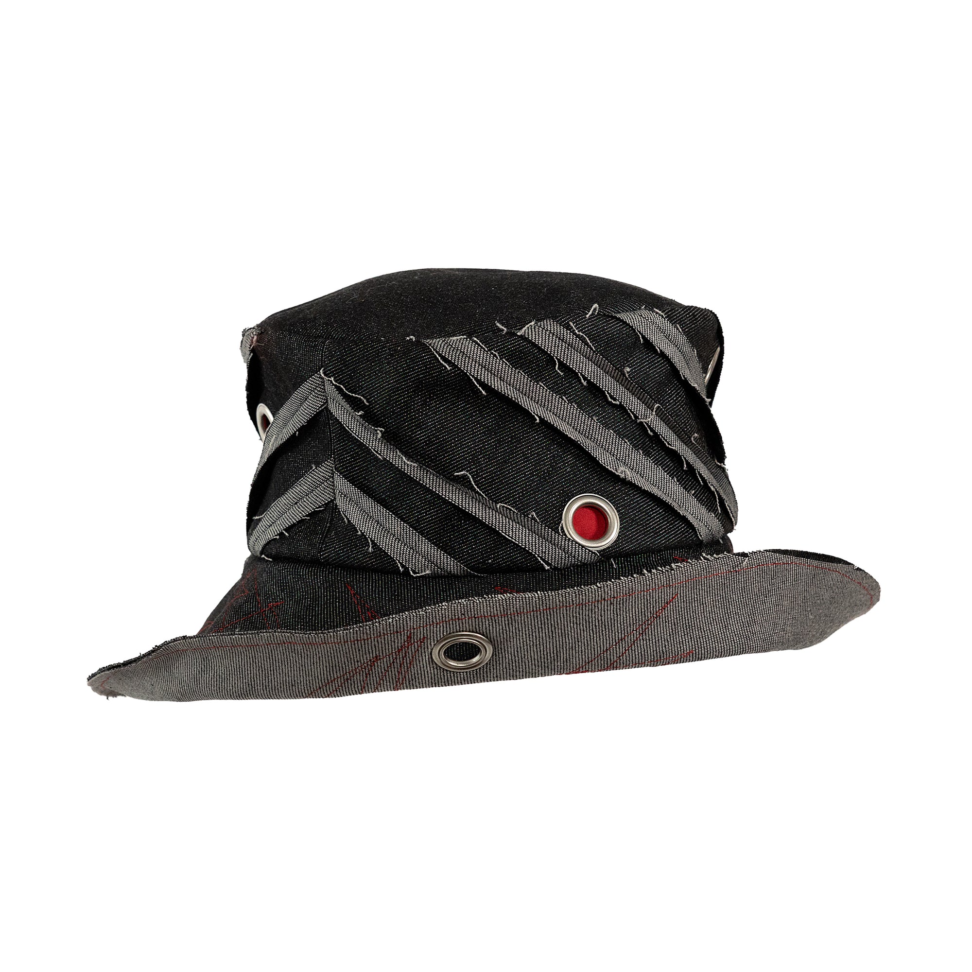 Bucket Hat aus Seide in Rot – Ansicht 2