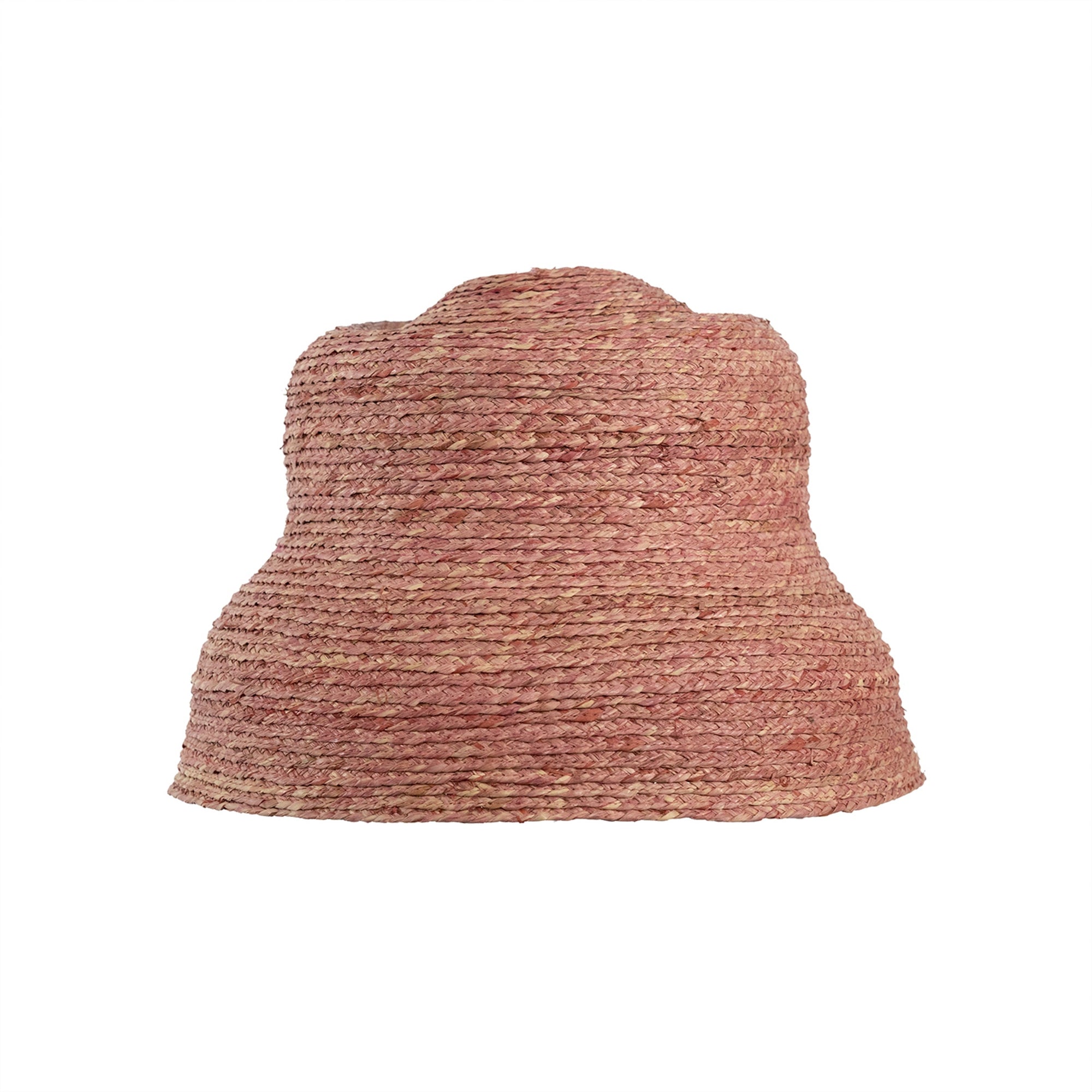 Cloche aus Raffiastroh und Strohborte