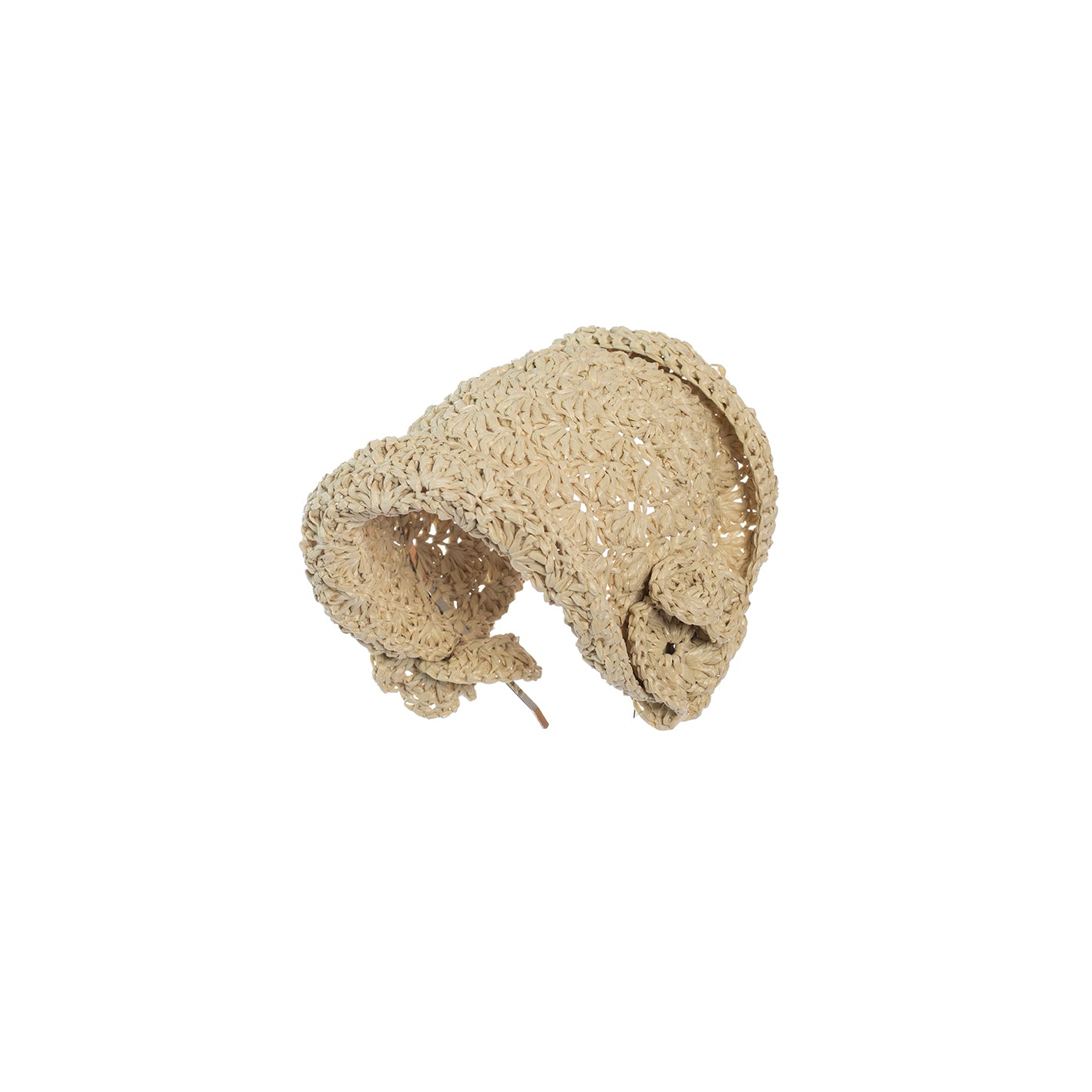 Fascinator aus Viskosebast in Beige