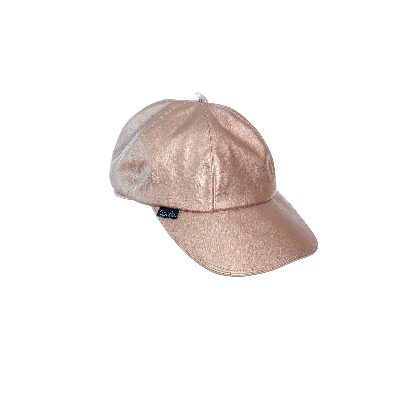 Kappe aus Lederimitat in Rosa