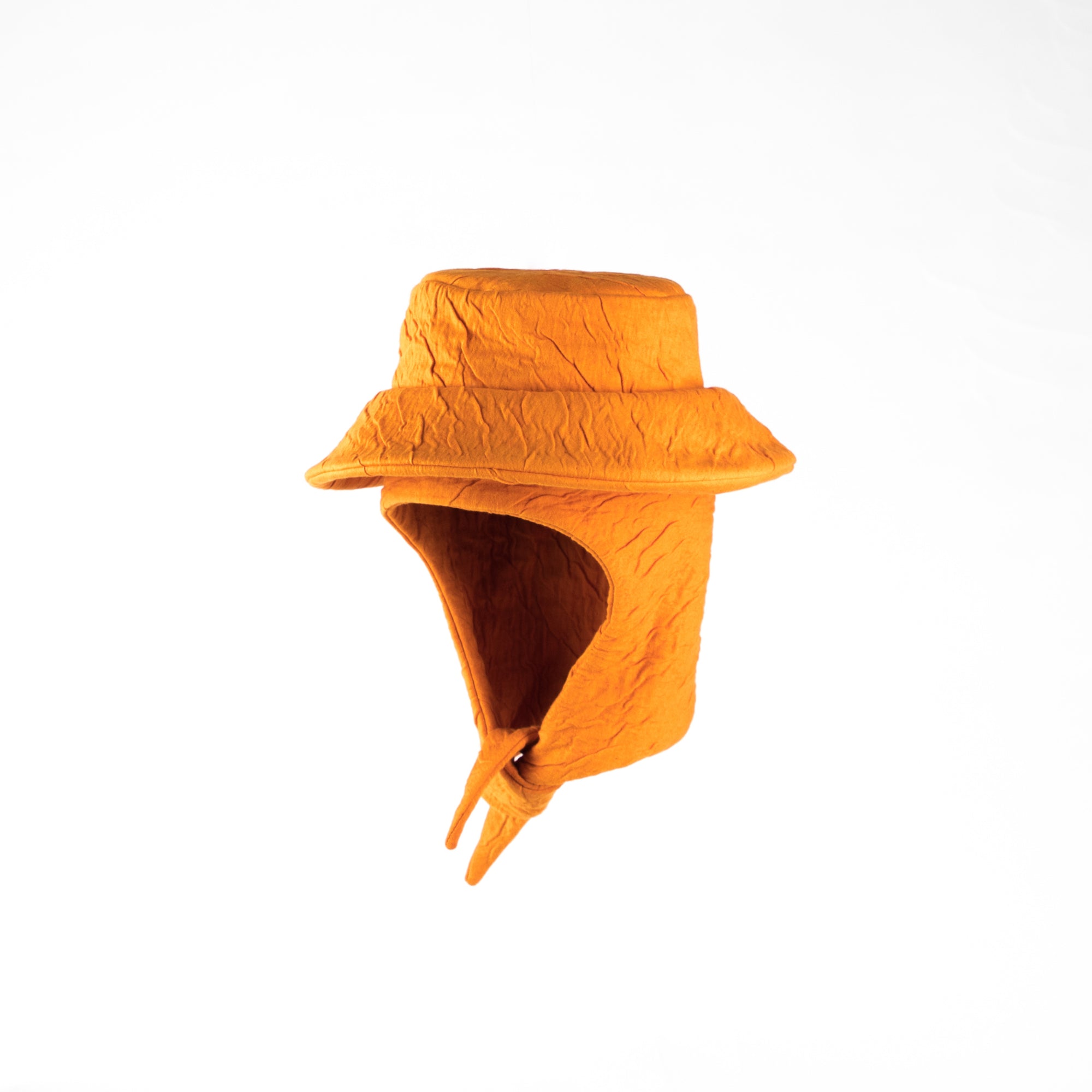 Bucket Hat aus Merinowolle und Baumwolle in Rot und Orange – Ansicht 3