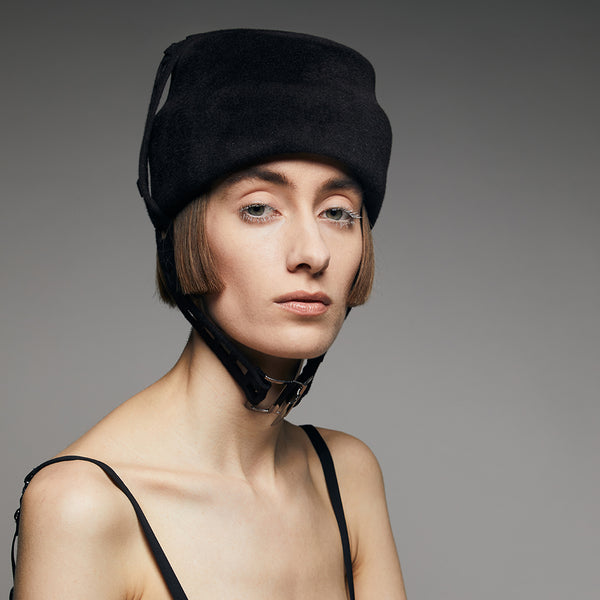 Pillbox aus Haarfilz in Braun – Ansicht 2