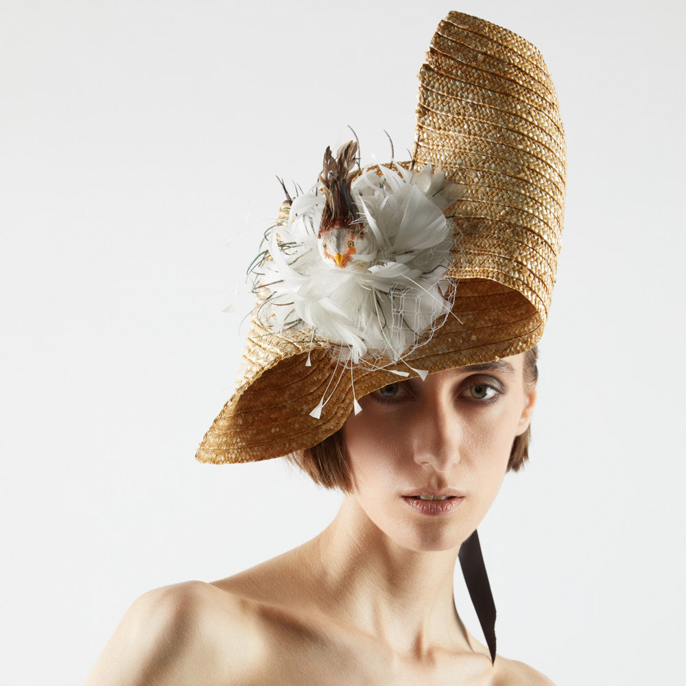 Fascinator aus Weizenstroh mit Wiesn`Törtchen – Ansicht 2