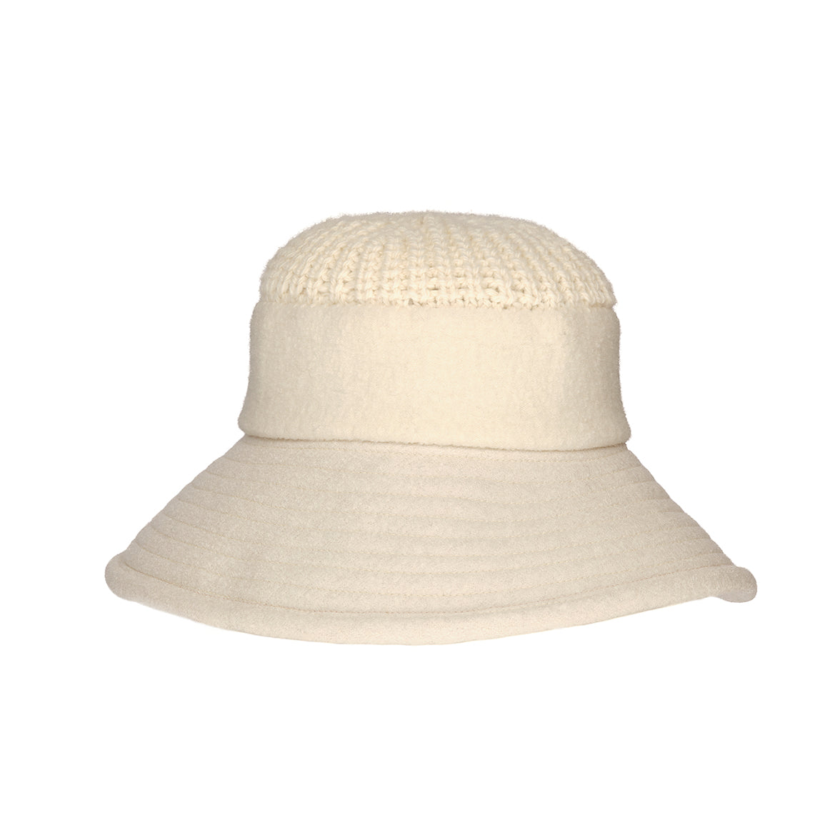 Bucket Hat aus Merinowlk & Strick