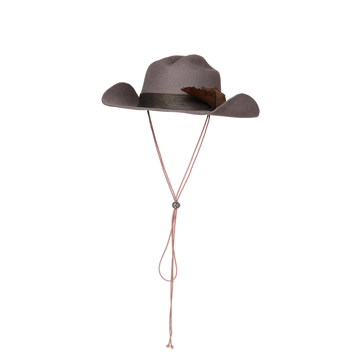 Cowboyhut aus anthrazitfarbenem Haarfilz