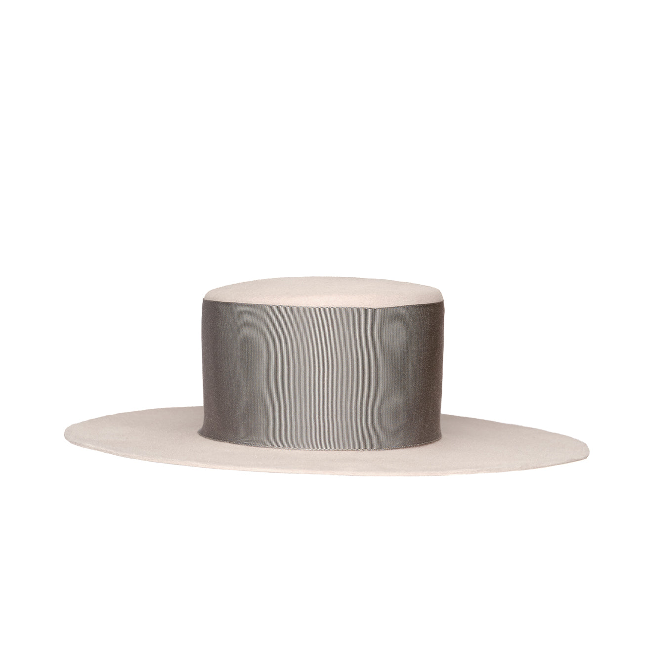 Sombrero aus Haarfilz mit breitem Ripsband