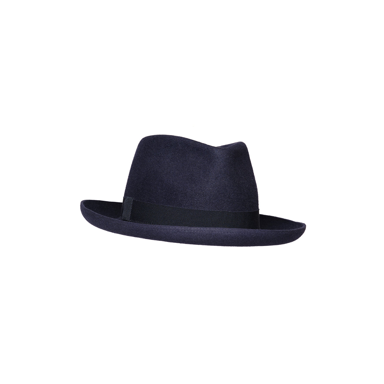Fedora aus dunkelblauem Haarfilz