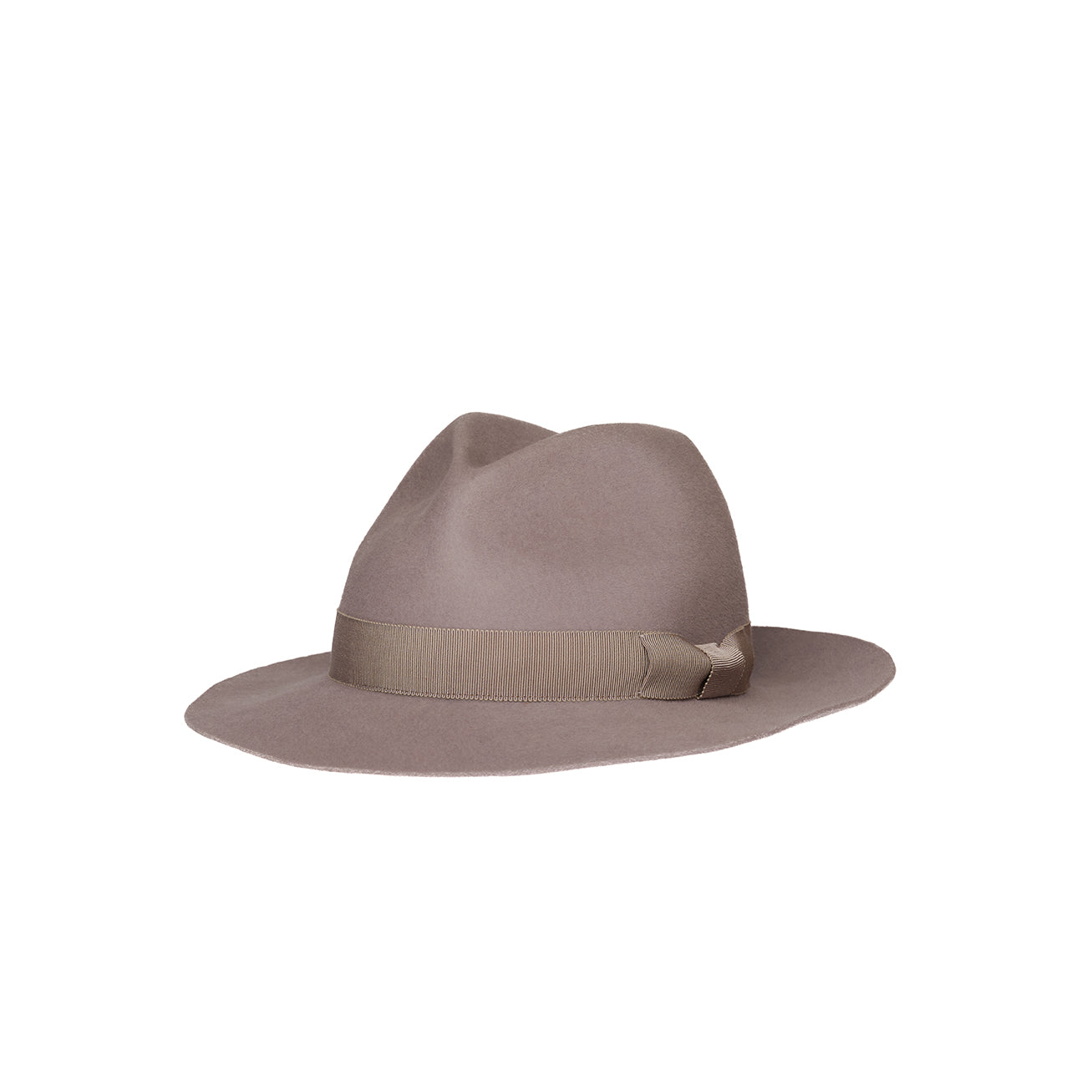 Fedora aus Haarfilz in Hellgrau