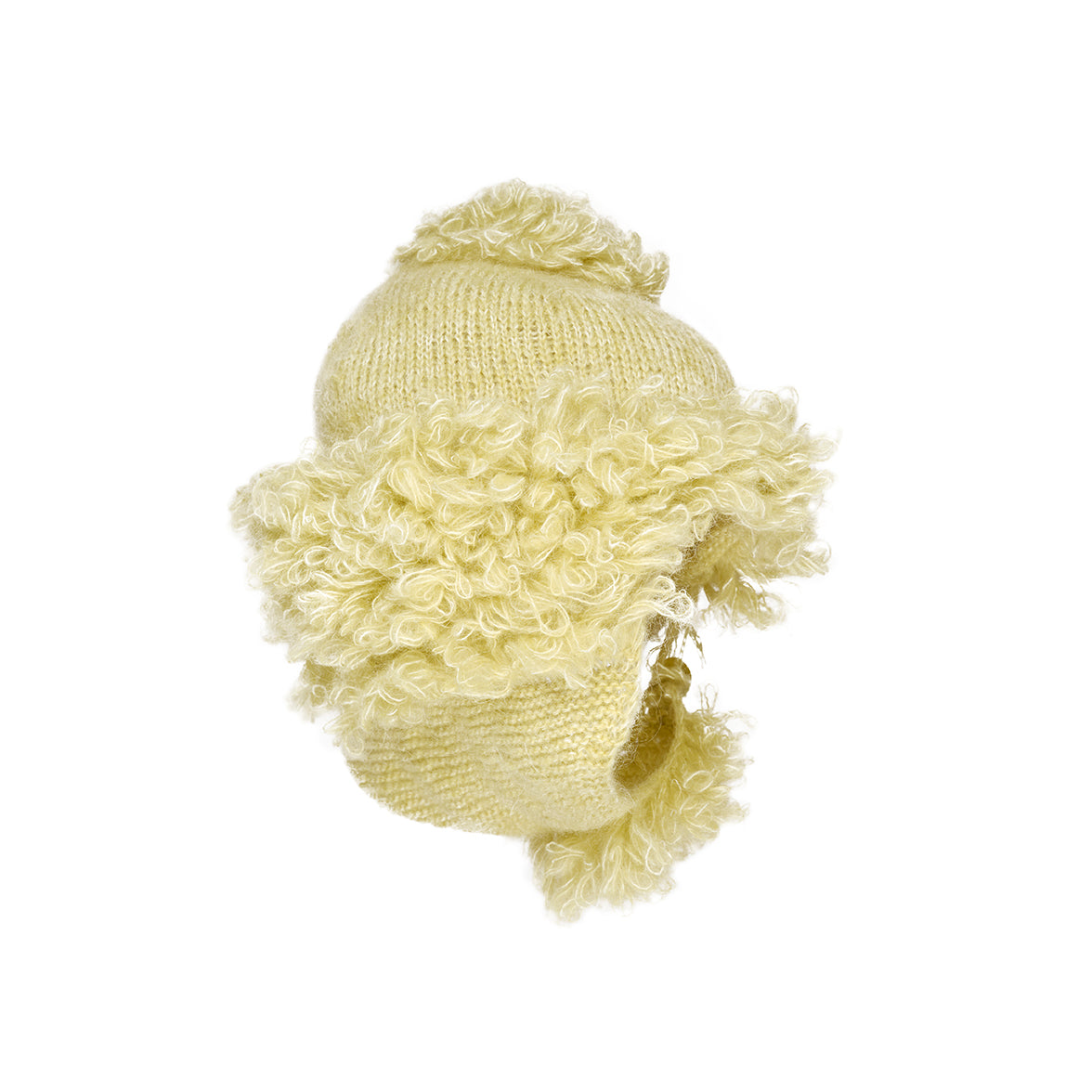 Gestrickte Haube aus Mohair
