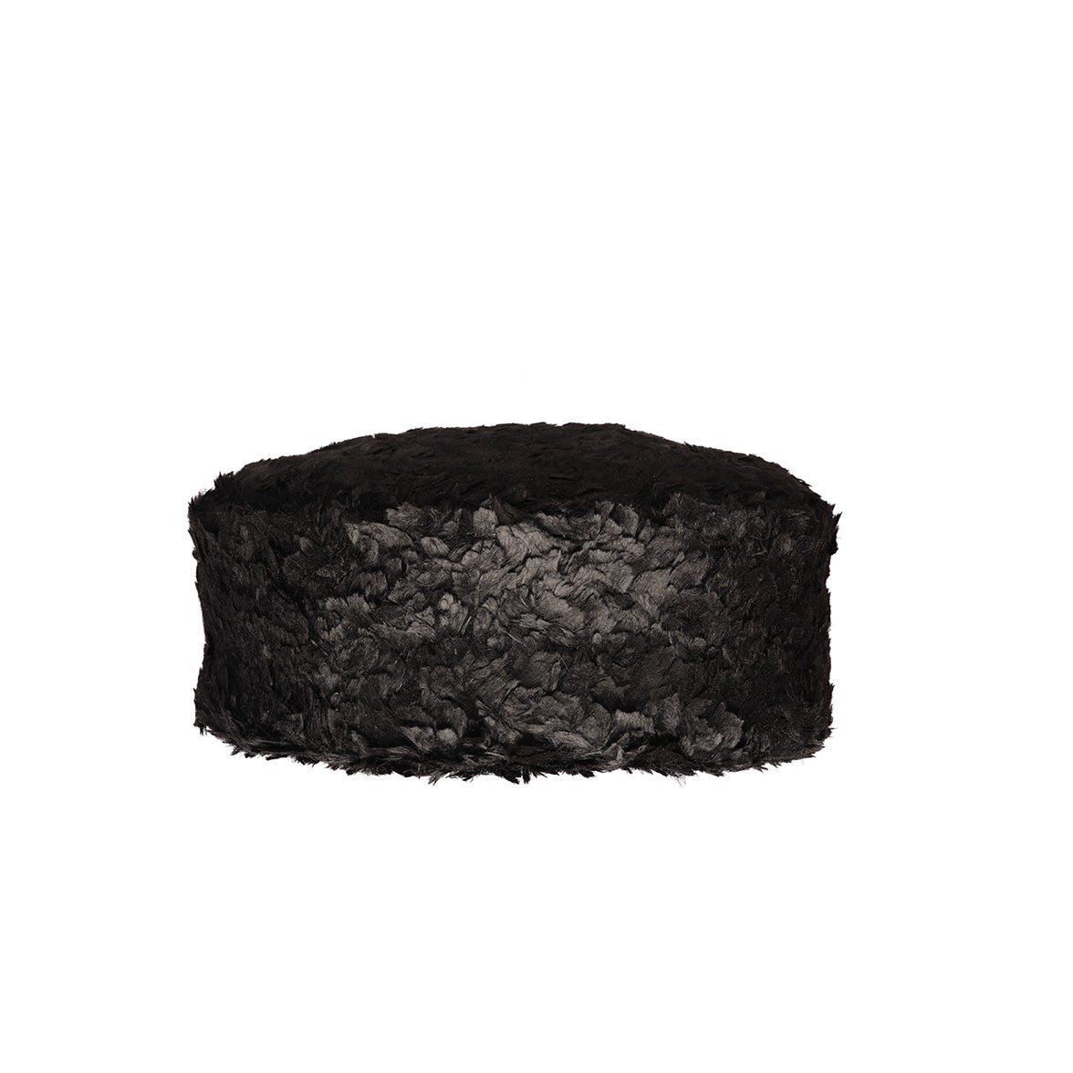 Pillbox in Schwarz aus Federimitat
