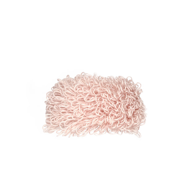 Haube aus Alpakawolle in Rosé