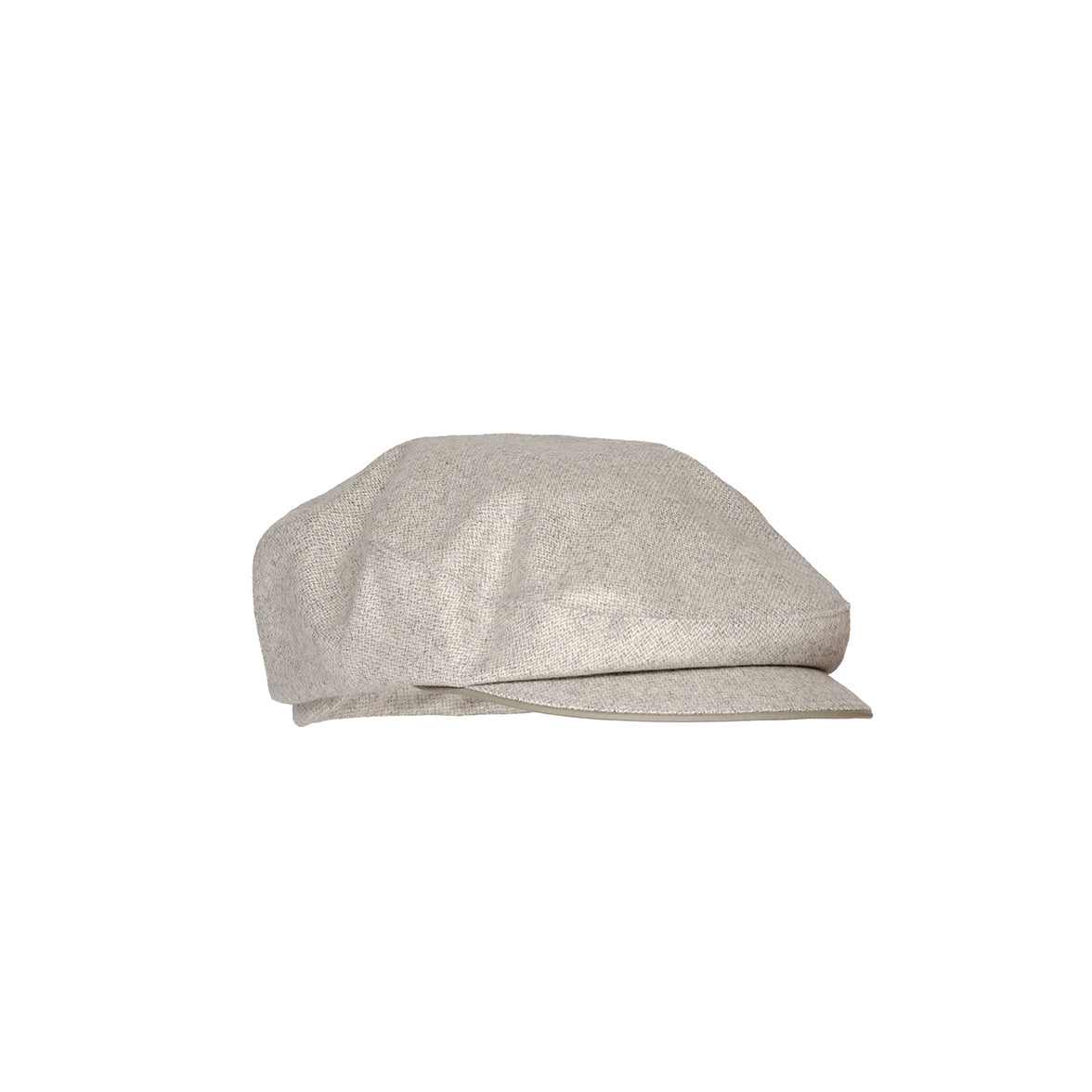 Schildmütze aus Cashmere mit Lederunterschild