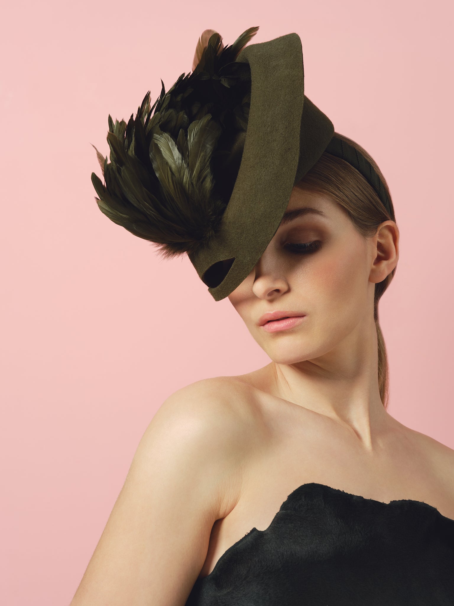 Trachtenfascinator mit Federn