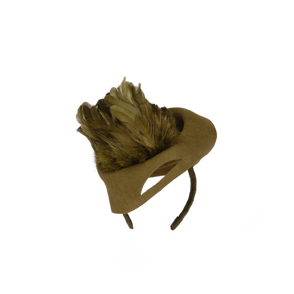 Trachtenfascinator mit Federn